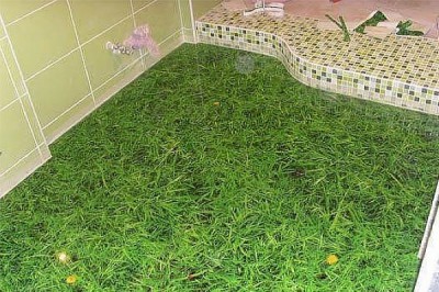 Grandiose na bulk floor sa banyo