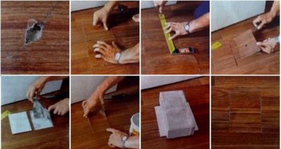 Ang pagkumpuni ng linoleum ng DIY