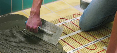 Screed aparato para sa underfloor heating - bersyon ng pelikula