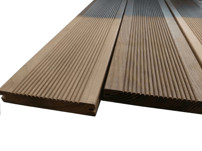 Ang heat treated terrace slats