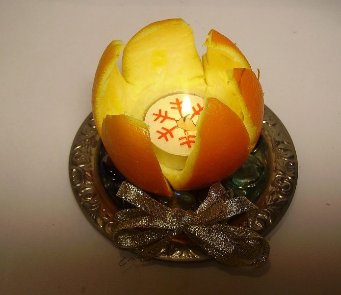 Mandarin Peel Candlestick