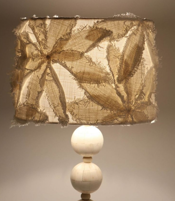 Burlap Lampshade Decor