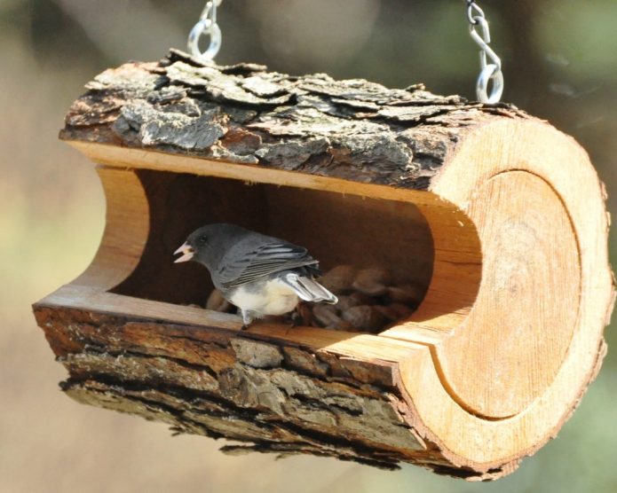 Homemade log feeder