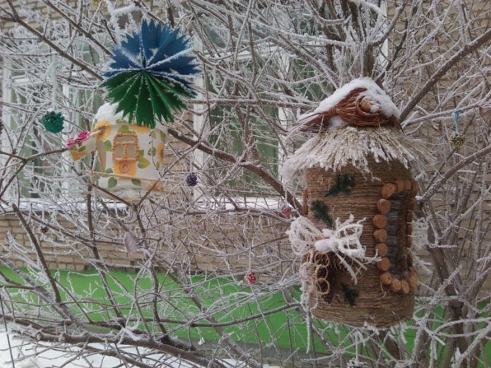 DIY bird feeder