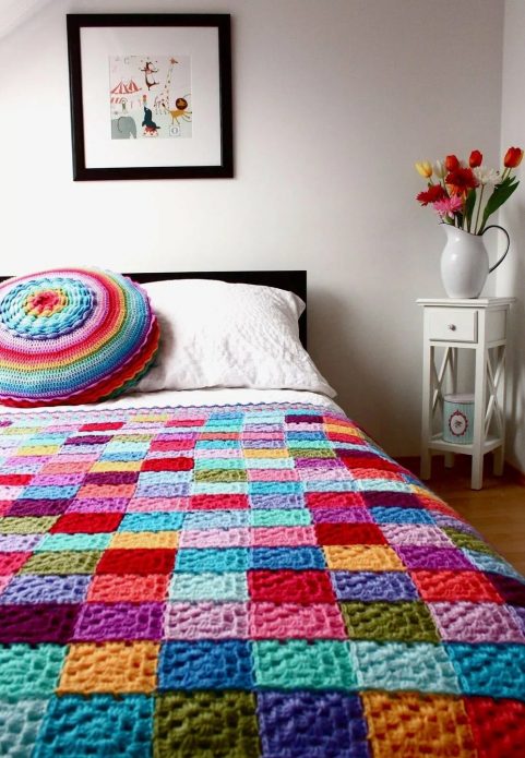 Crocheted bedspread