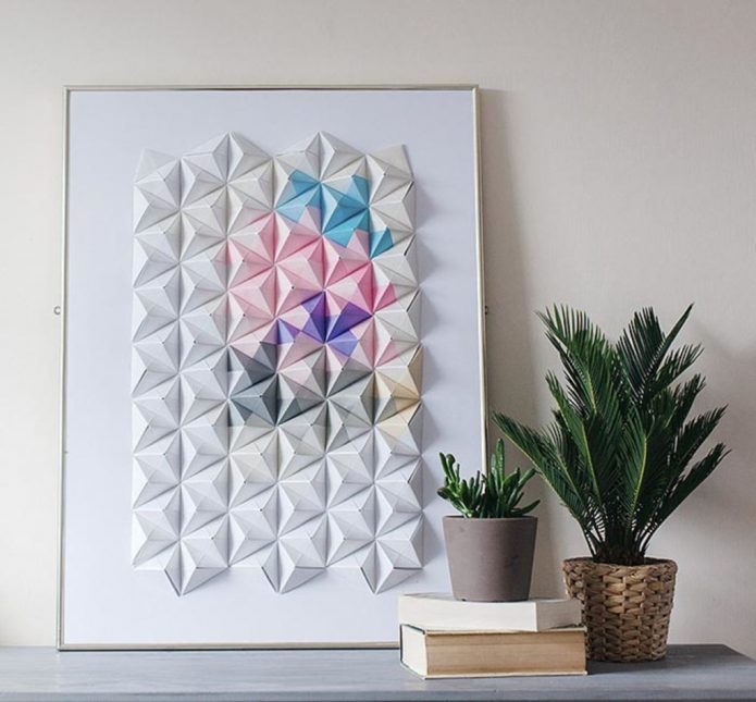 Origami paper panel